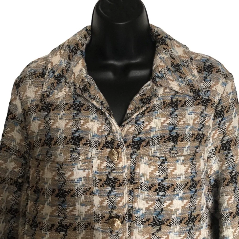 Zara Multi Color Button Front Shacket - Picture 8 of 11
